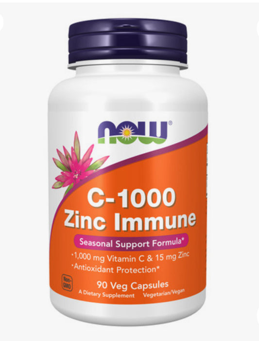 C-1000 Zinc Inmune 90 Caps - Now Foods