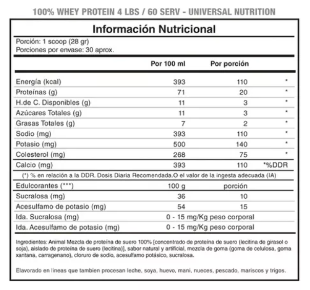 ANIMAL 100% WHEY PROTEIN 4 LB